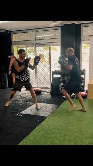 Muay Thai pad work at MAD Fitness Mackay